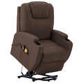 Black Faux Leather Electric Power Lift Massage Chair with 6-Point Vibration Massage H799