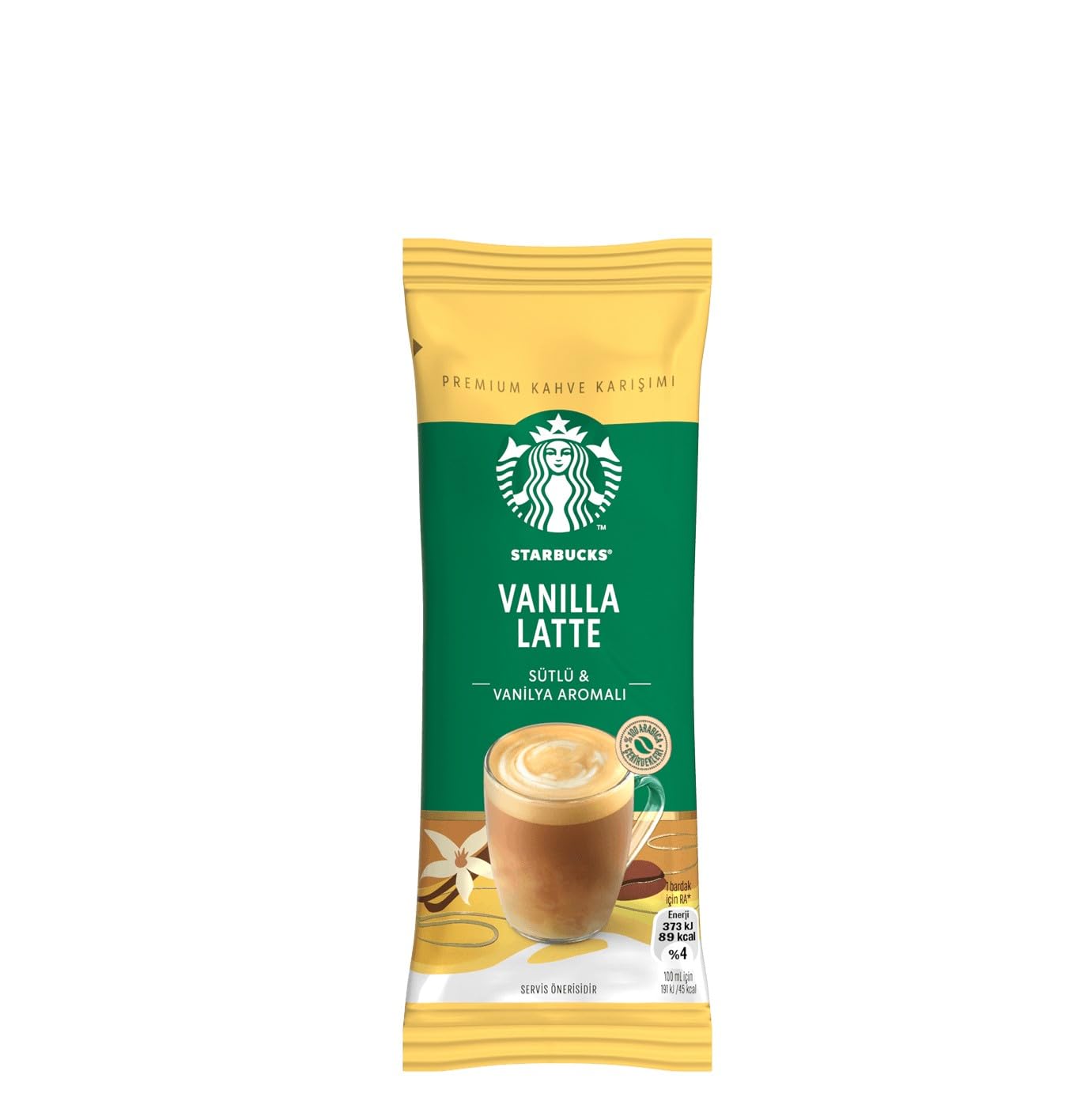 Vanilla Latte Instant Coffee, 1 box 10 packets U5579