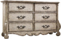 Distressed Vintage White 6 Drawer Dresser Z62054