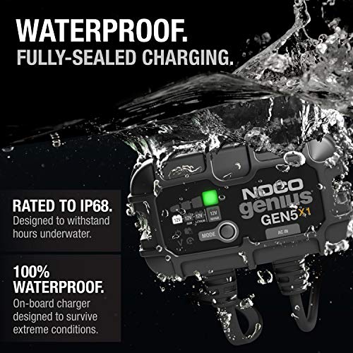 1-Bank 5A 12V Waterproof Marine Battery Charger W7779