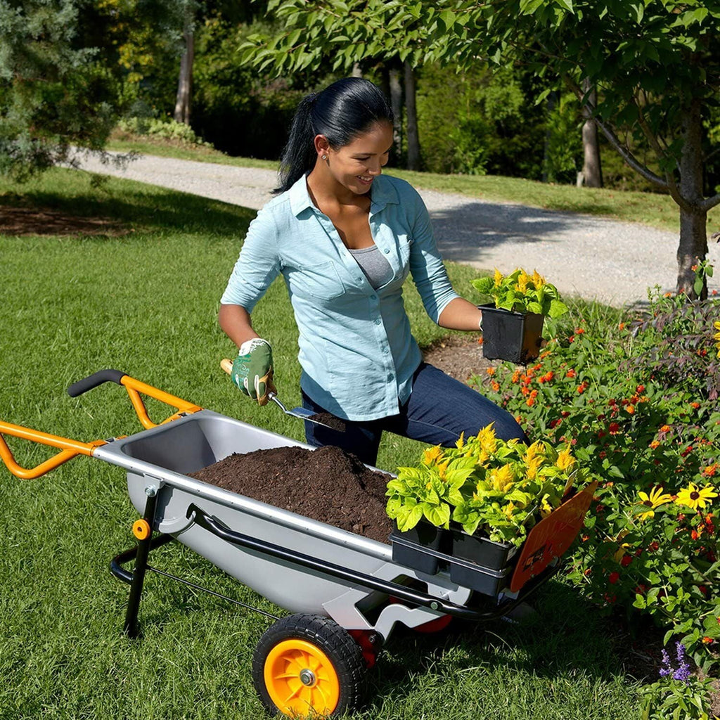 8-in-1 Yard Cart Wheelbarrow Dolly E536918