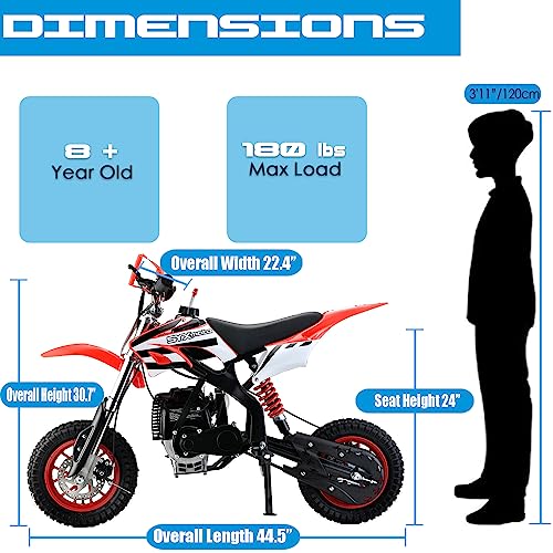 4-Stroke 40cc Mini Dirt Bike (White) A676
