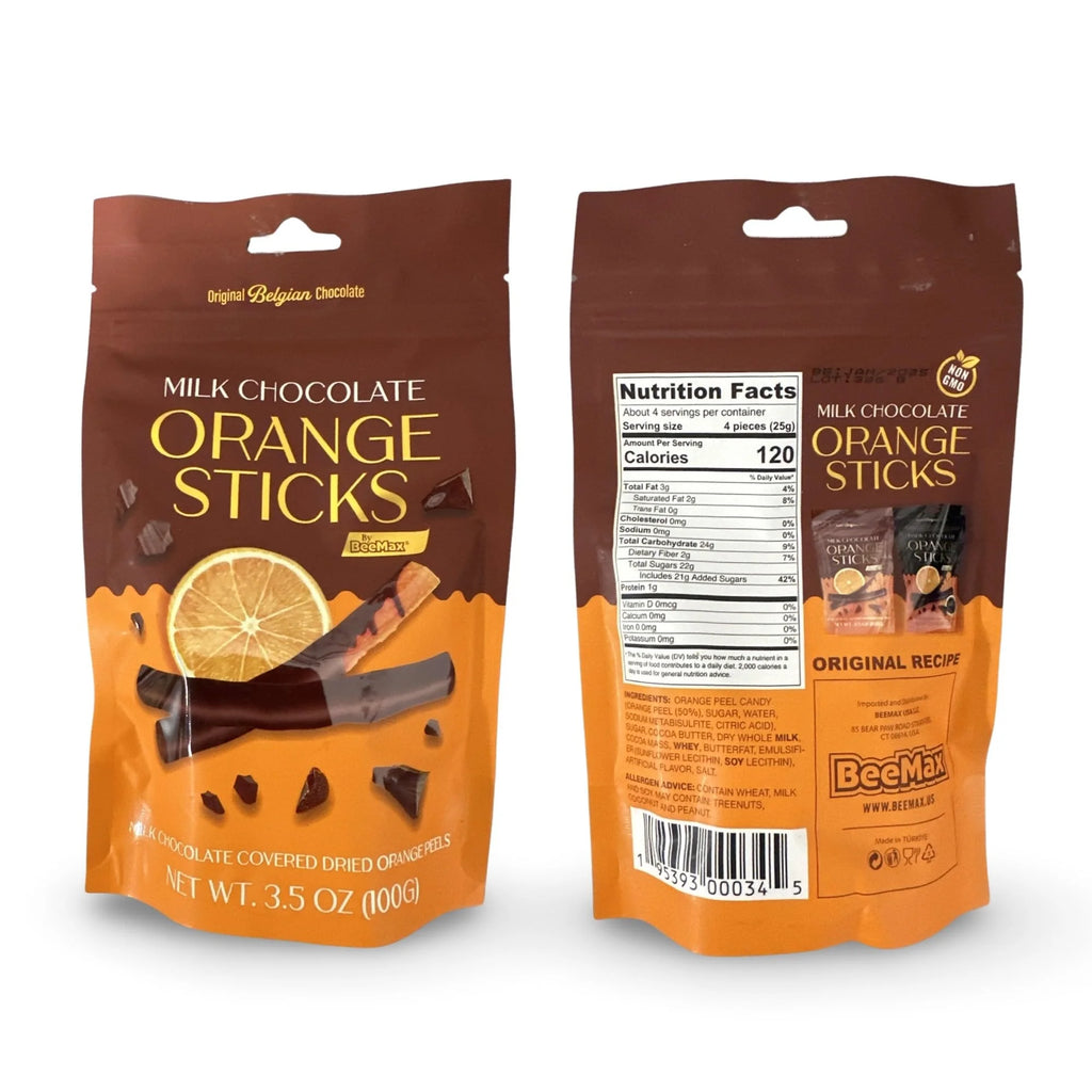 Milk Chocolate Orange Sticks 3.5 Ounce Bag Pack of 4 X107
