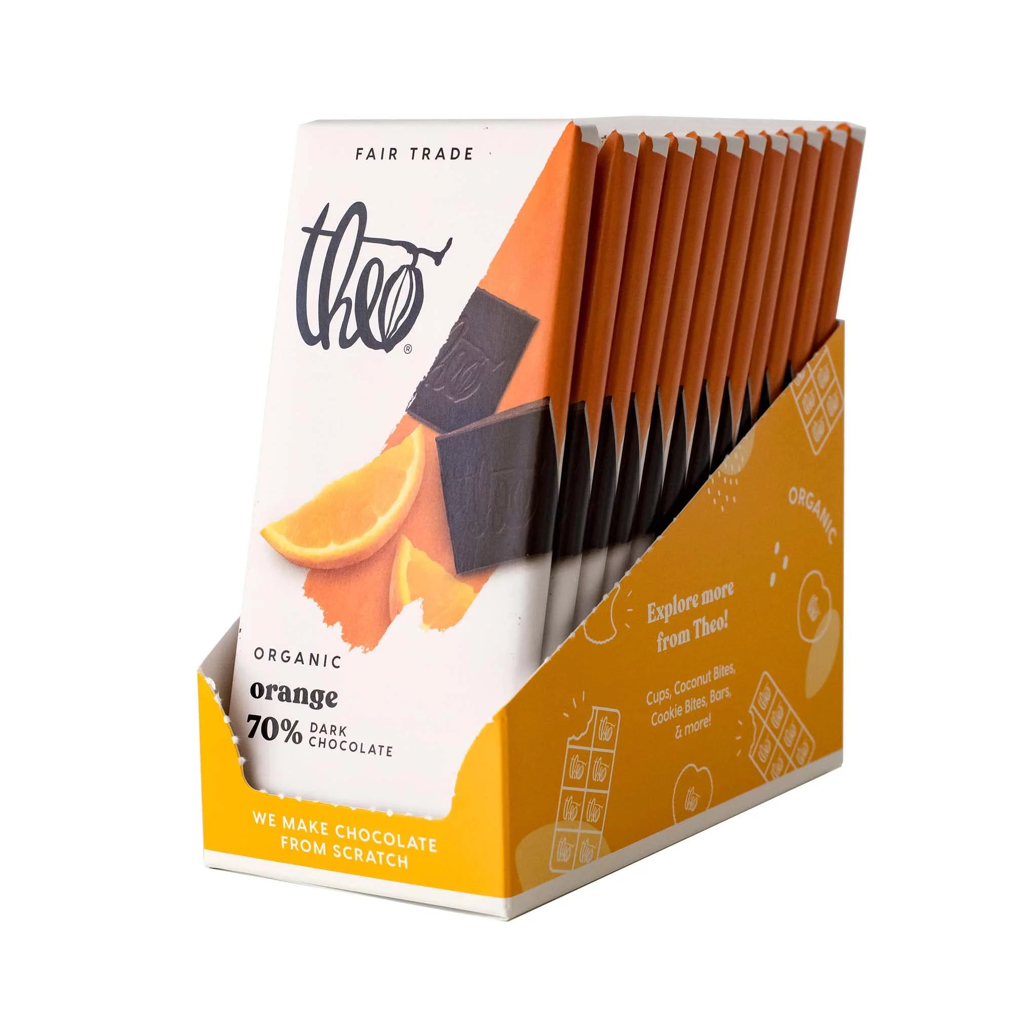 Organic Dark Chocolate Bar, 70% Cacao, 12 Pack S4486