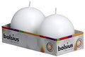 10 Count White Ball Candles - 2.75 Inches Unscented Candle Set Y97723
