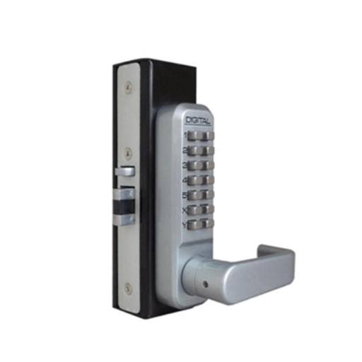 Mechanical Keyless Narrow Stile Lever Handle Lock - White H657