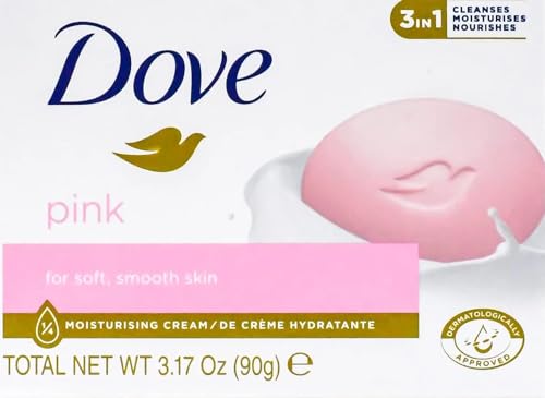 Beauty Bar Soap Bulk Pack of 8 Bars, 3.15 Ounce Each, Plus 1 Loofah Sponge Pad F966