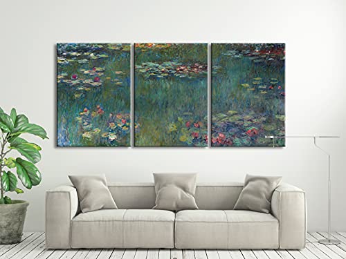 3 Panels Framed Canvas Wall Art Water Lilies G186634