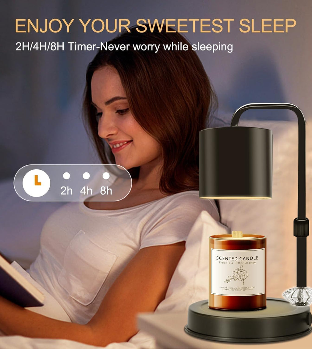 Candle Warmer Lamp with Timer, Adjustable Dimmable, 2 Bulbs R9443