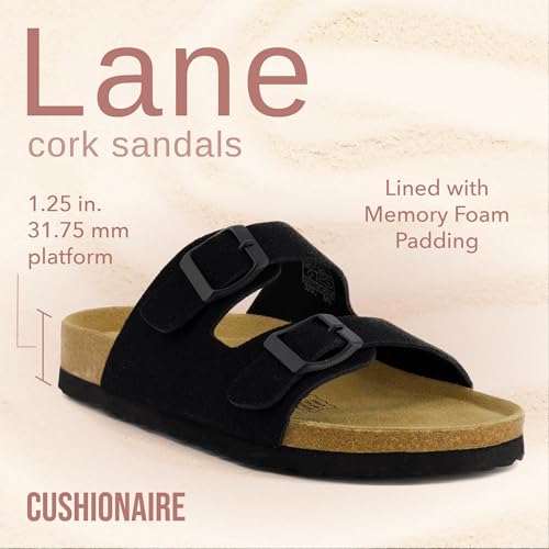 Cork Footbed Sandals with Genuine Suede Footbed L844