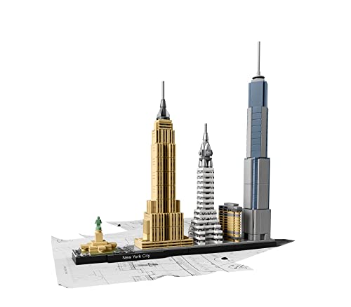 LEGO Architecture New York City 21028 Build It Yourself New York Skyline Model Kit 598 Pieces Multicolor C41518