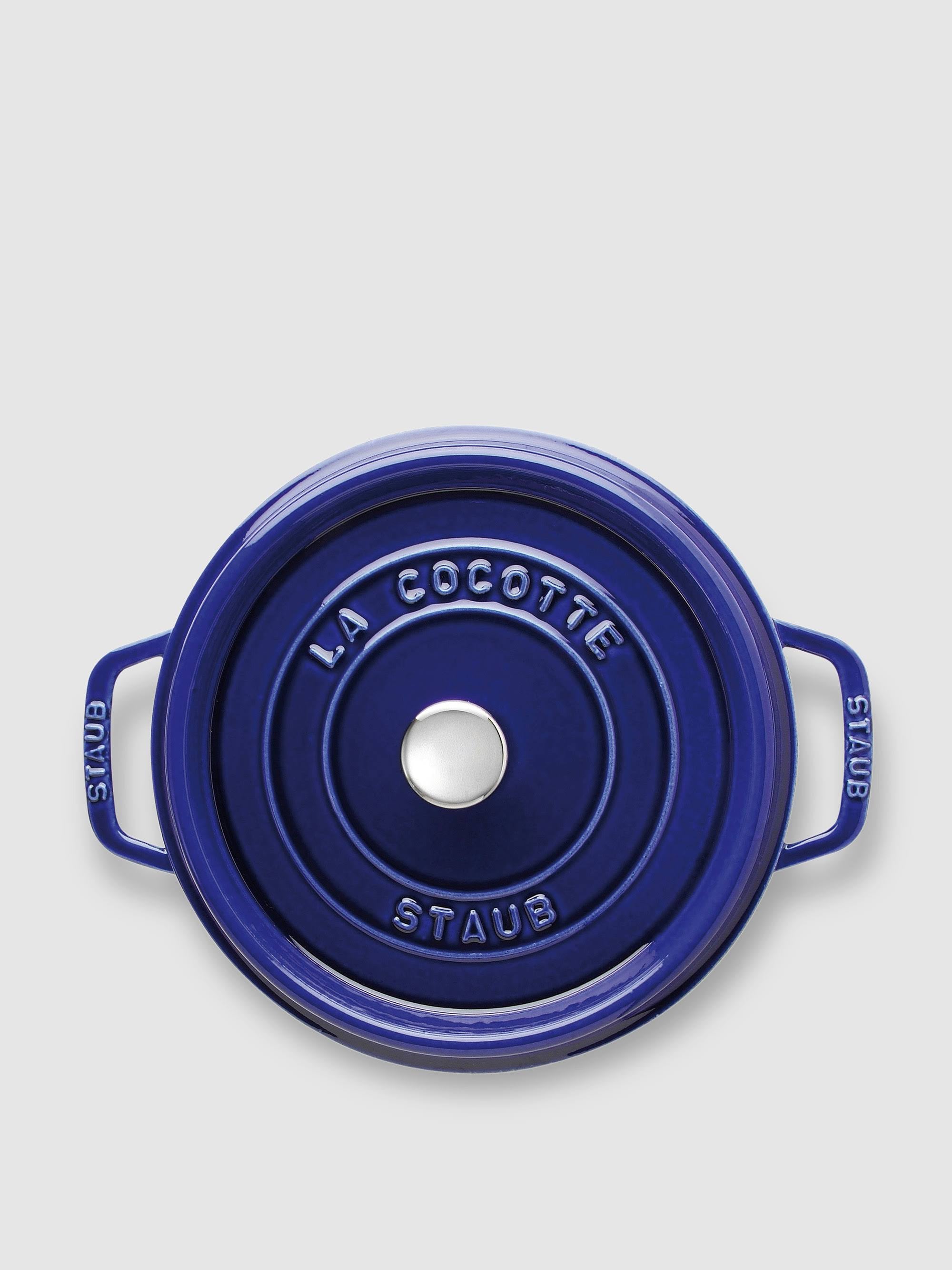 Dark Blue Cast Iron 4-Quart Round Cocotte F166775