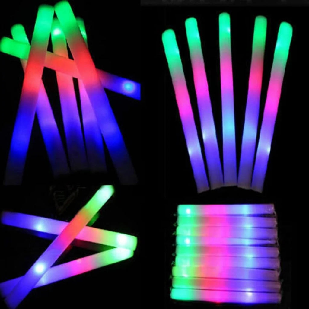 100PCS 18in LED Glow Foam Sticks Wands Batons G194