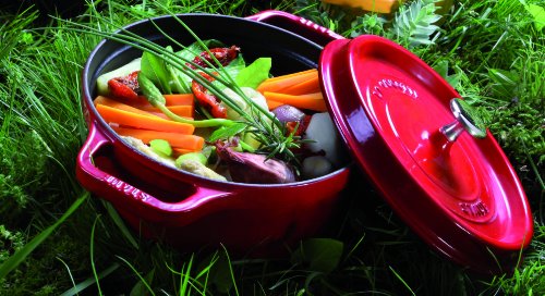 Oval 37 cm 8 L Cherry Red Cast Iron Roaster X426478