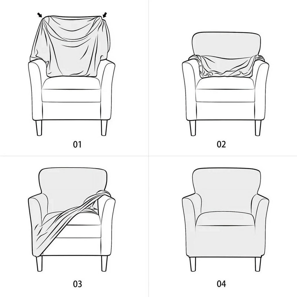 1-Piece Stretch Waterproof Sofa Chair Slipcovers Q426