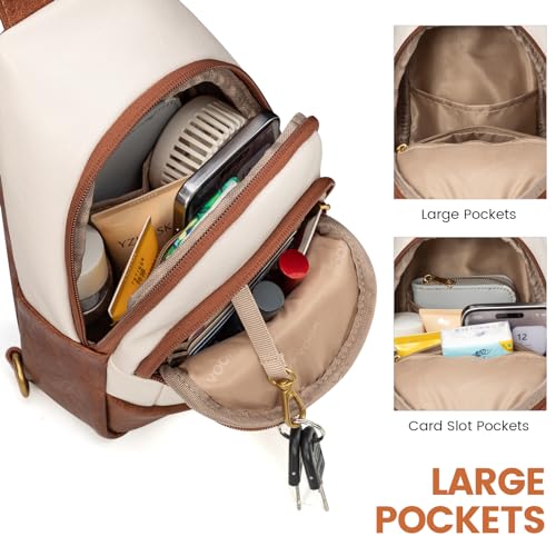 Leather Crossbody Sling Bag with Detachable Strap M170