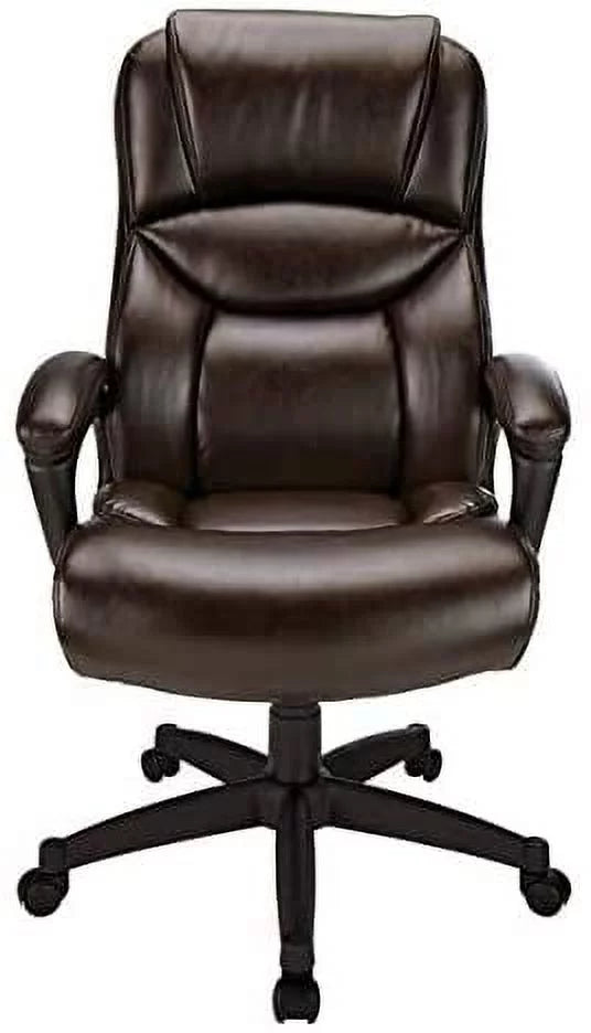 Brown/Black Bonded Leather High-Back Chair L412