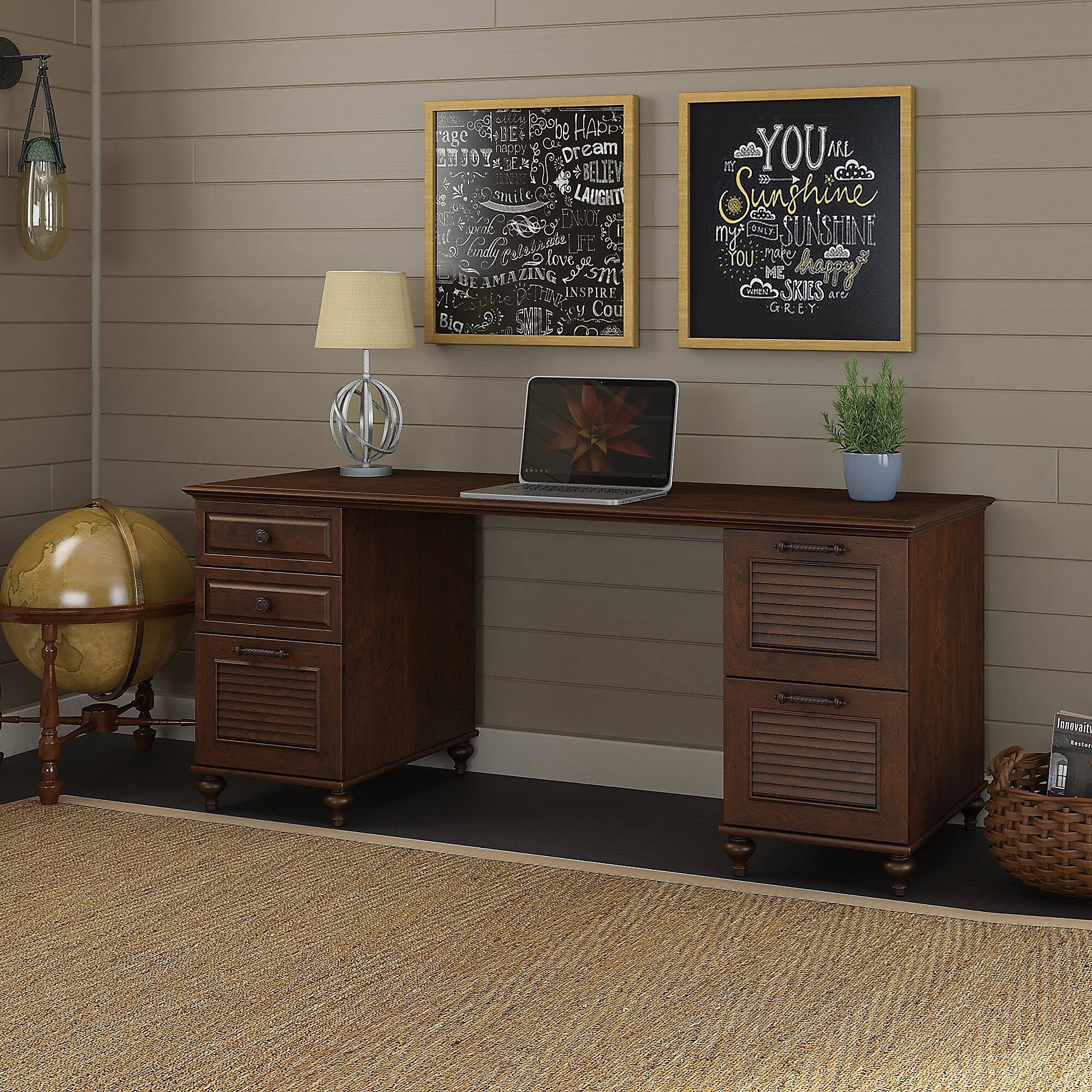 Coastal Cherry Double Pedestal Desk A283