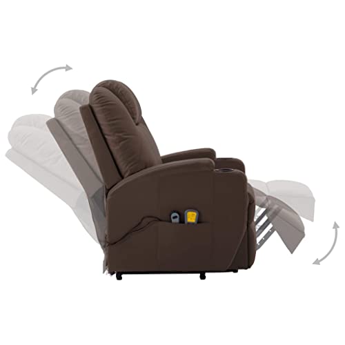 Black Faux Leather Electric Power Lift Massage Chair with 6-Point Vibration Massage H799