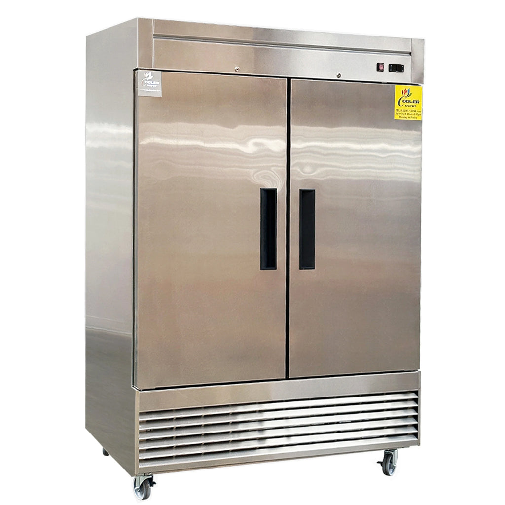 NSF 43 Cu.ft Reach-In Double Door Commercial Refrigerator with SS Interior C454757