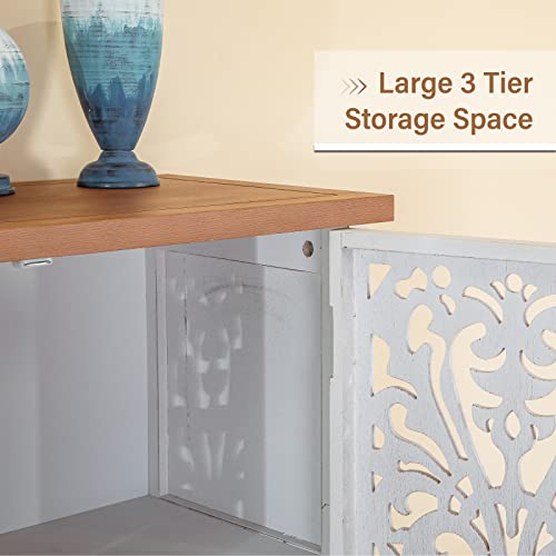 White 1 Door Wood Accent Cabinet K224