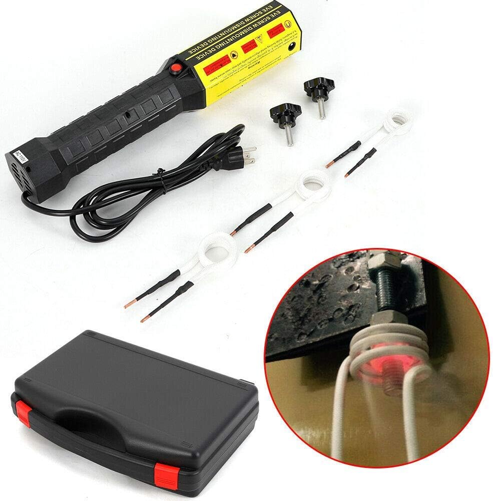 Mini Ductor Magnetic Induction Heater Kit 110V 3 Coils Bolt Heat Remover Screw Tool Kit T8999