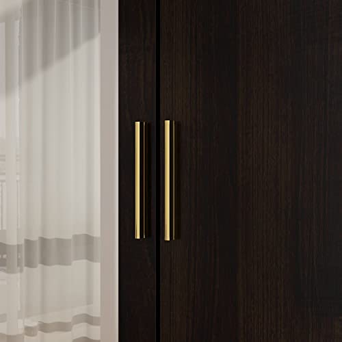 White 4-Door Wardrobe Closet with Mirror, Drawers and Shelves, Hanging Rod X75549