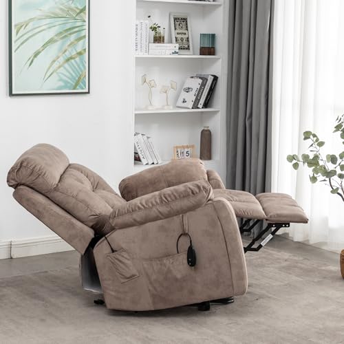Oversized Power Lift Recliner with Heat & Massage, Brown Y86911