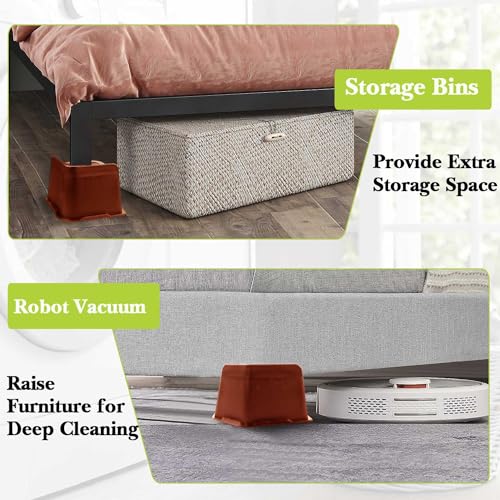 White 4 Pack 4 inch Heavy Duty Furniture Riser G44978