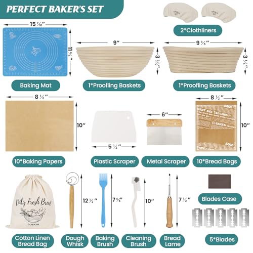 Set of 2 Bread Proofing Basket M9874