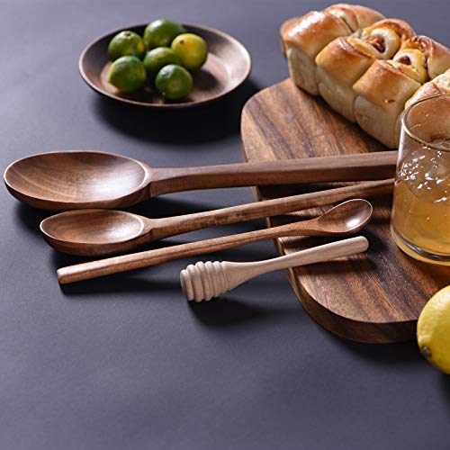 Set of 9 Natural Teak Wooden Spurtles S549155