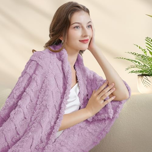 Lavender Spa Gifts Basket with Flannel Blanket J430210