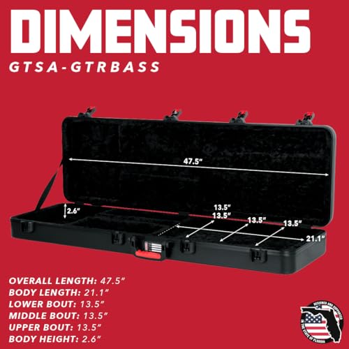Molded Flight Case for Electric Guitars with TSA Locking Latch G113811