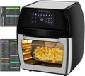 Black 12.7 Quart Air Fryer Oven with 18 Accessories T882