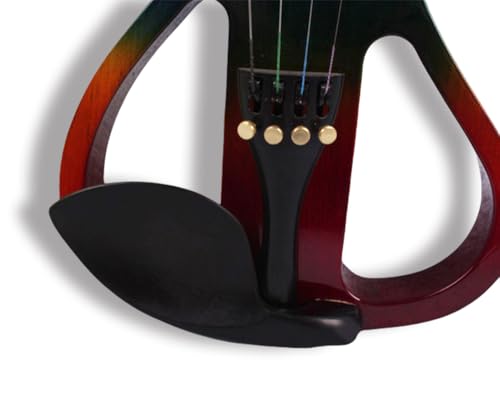 Red Black Solid Wood Electric Violin Full Size 4/4 Z6200