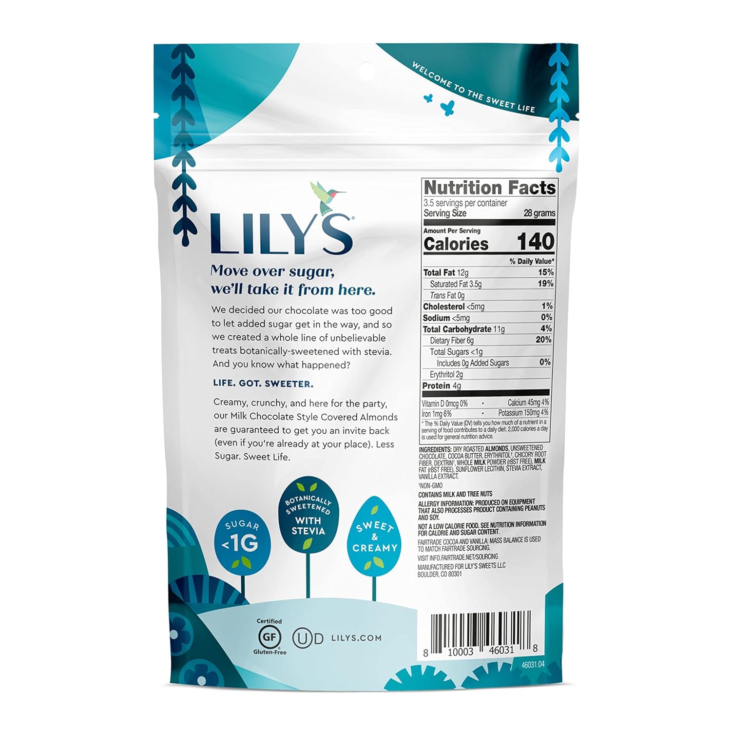 3.5 oz Milk Chocolate Style Almonds Bags (3 count) F878
