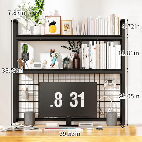 2-Tier Wood Desktop Bookshelf F9627