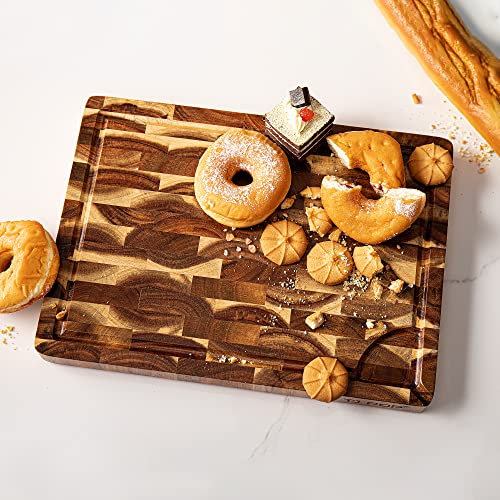 Acacia Wood Cutting Board 15"x11" 1.2" Thick J7296