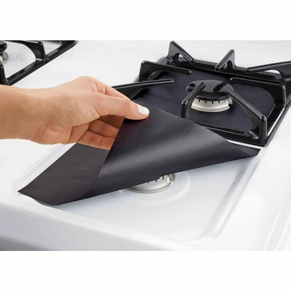 16 PCS Double Thickness Heat Resistant Stove Top Covers Black X555423