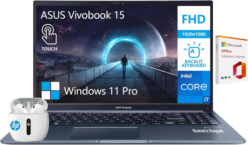 15.6 FHD Touchscreen Laptop, Intel Core i7, 40GB RAM 1TB SSD, Windows 11 Pro M634160