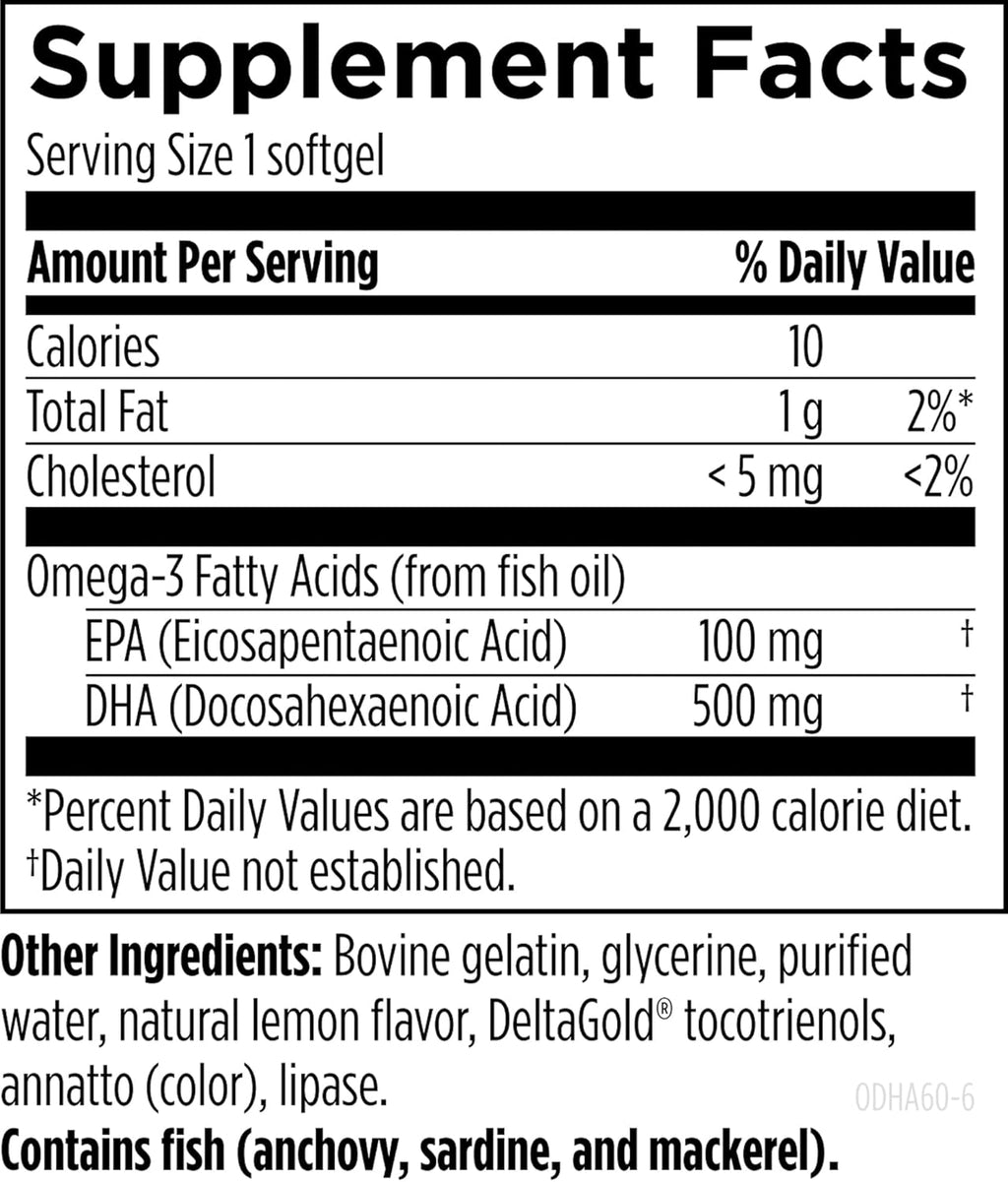 60 Softgels DHA Fish Oil T22370