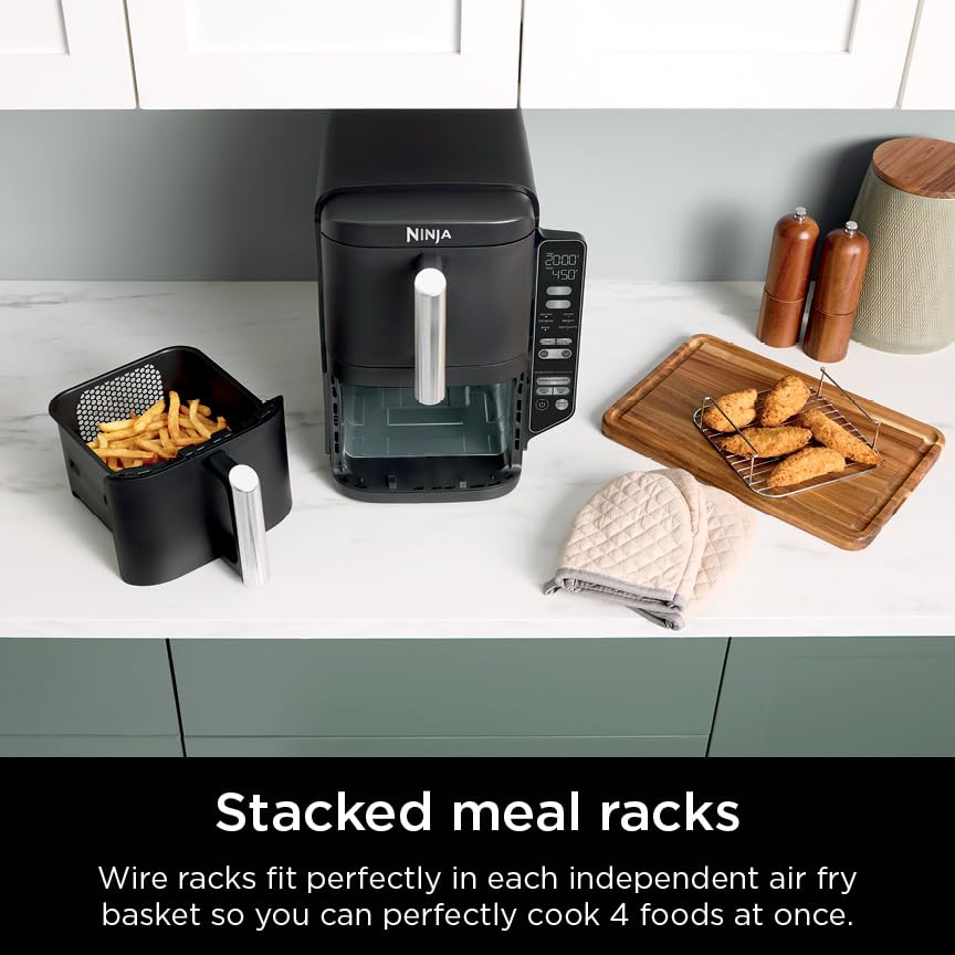 8 QT DoubleStack 2-Basket Air Fryer, Black X7713