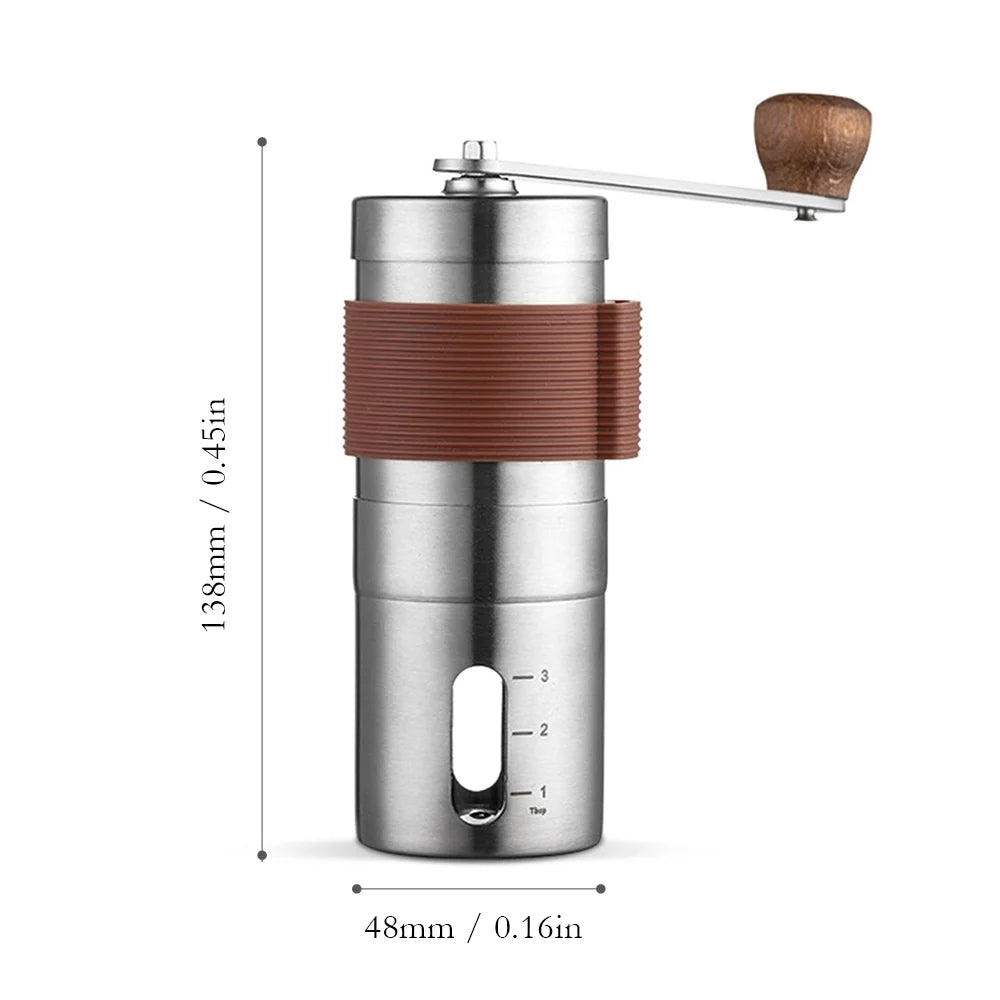 Stainless Steel Manual Hand Coffee Grinder with Ceramic Burr Mill K91373