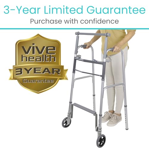 Lightweight Folding Sit to Stand Walker with Front 5" Wheels R486