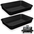Set of Two Reusable Silicone Trays for Outdoor Grill N872