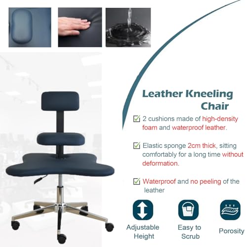 White Ergonomic Cross Legged Kneeling Office Chair with Brake Wheel T75726