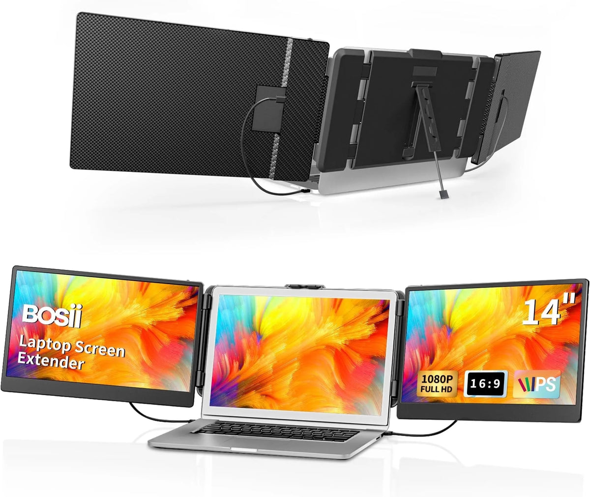 14 Inch Triple IPS FHD 1080P HDMI USB-A Type-C Extended Monitor U555