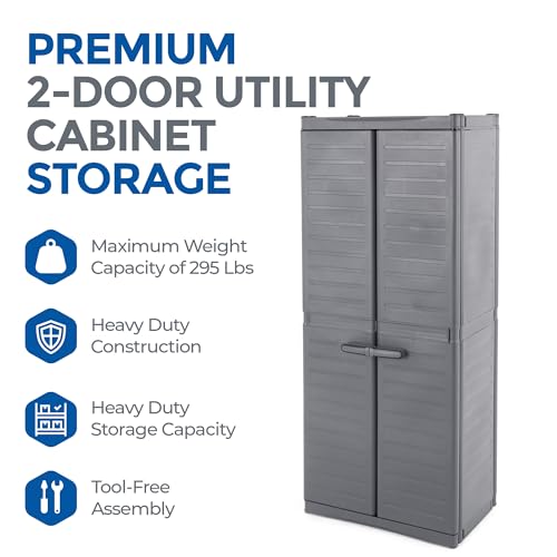 Heavy Duty Base Cabinet with 2 Adjustable Metal Shelves W301765