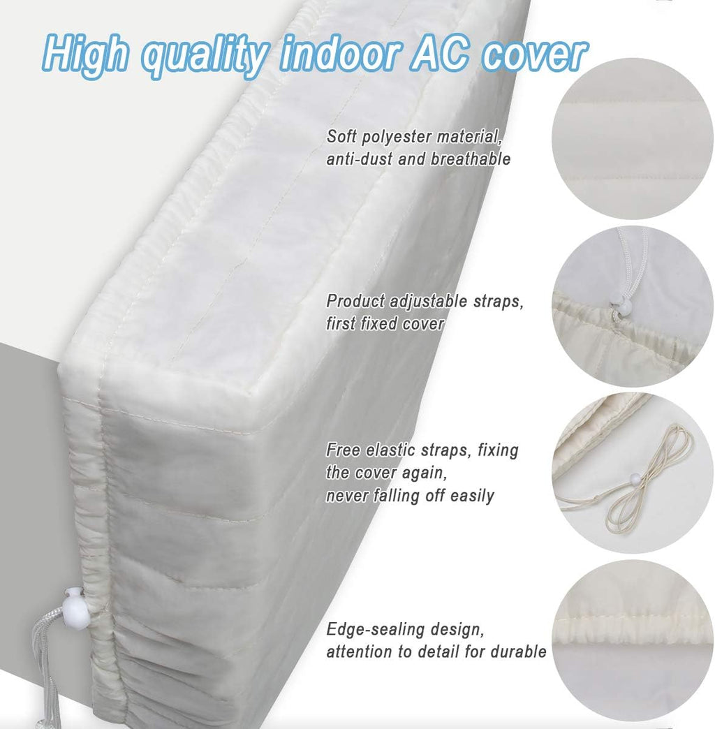 White Window Air Conditioner Cover with Black Outdoor Cover Q94547