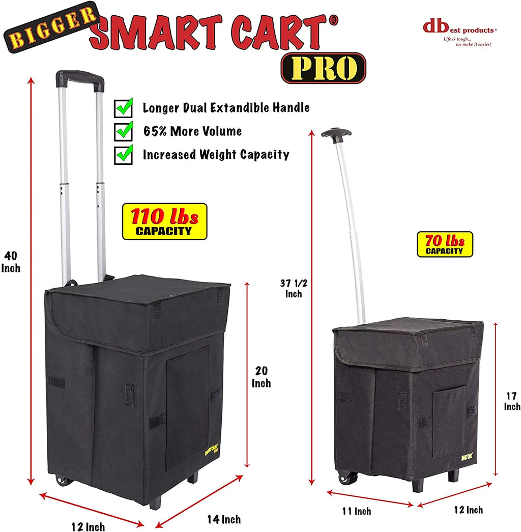Black Collapsible Rolling Utility Basket S731842